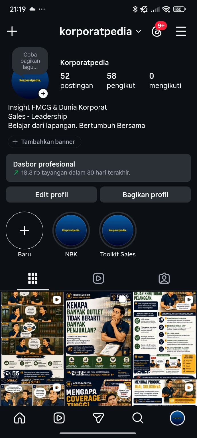 Profil Instagram Korporatpedia